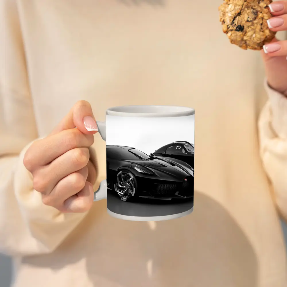 Bugatti La Voiture Noire Black Studio Shot – Mugs