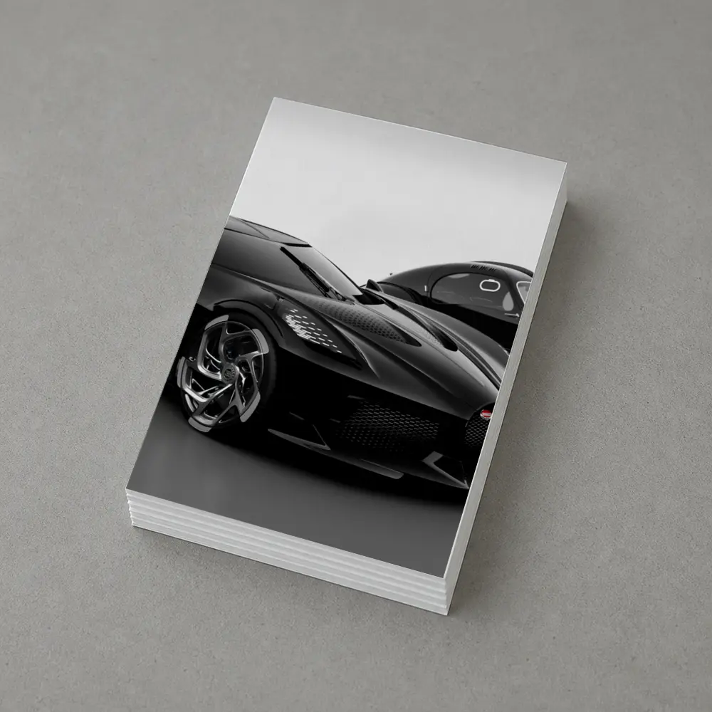 Bugatti La Voiture Noire Black Studio Shot – Postcards
