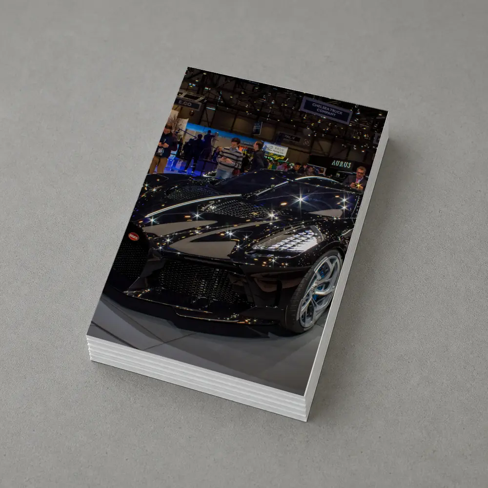 Bugatti La Voiture Noire Auto Show Floor – Postcards