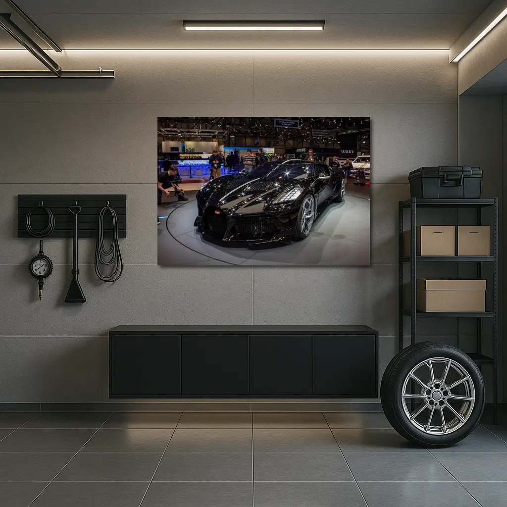 Bugatti La Voiture Noire Auto Show Floor – Wall Art