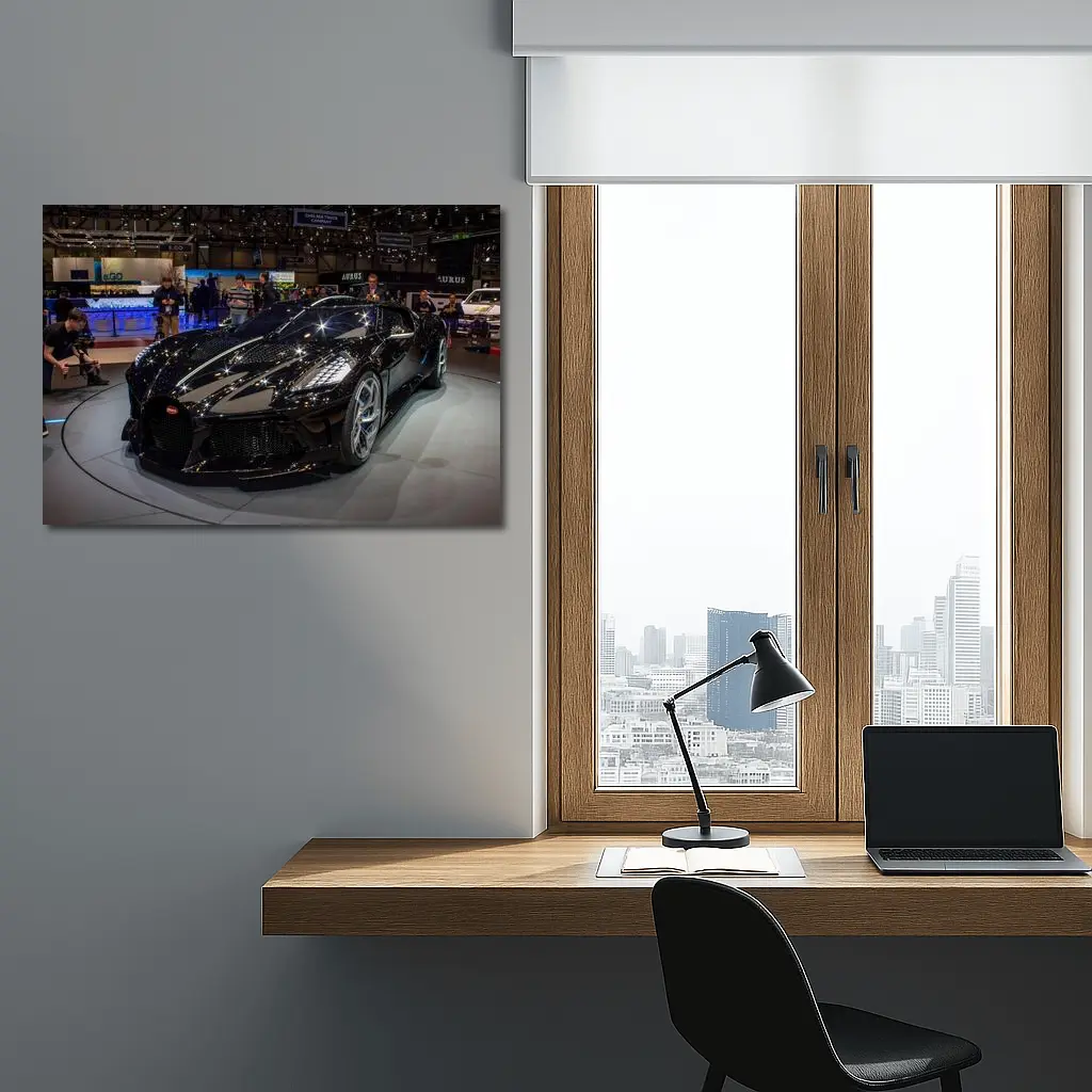 Bugatti La Voiture Noire Auto Show Floor – Wall Art