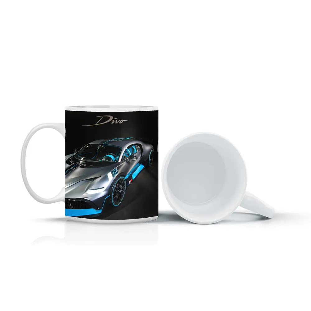 Bugatti Divo Silver Blue Paris Motor Show – Mugs