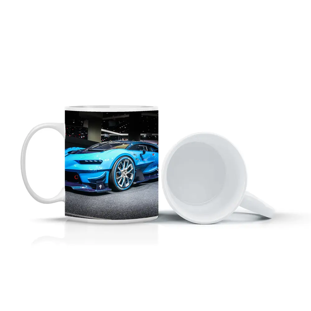 Bugatti Vision Gran Turismo Blue Auto Show – Mugs