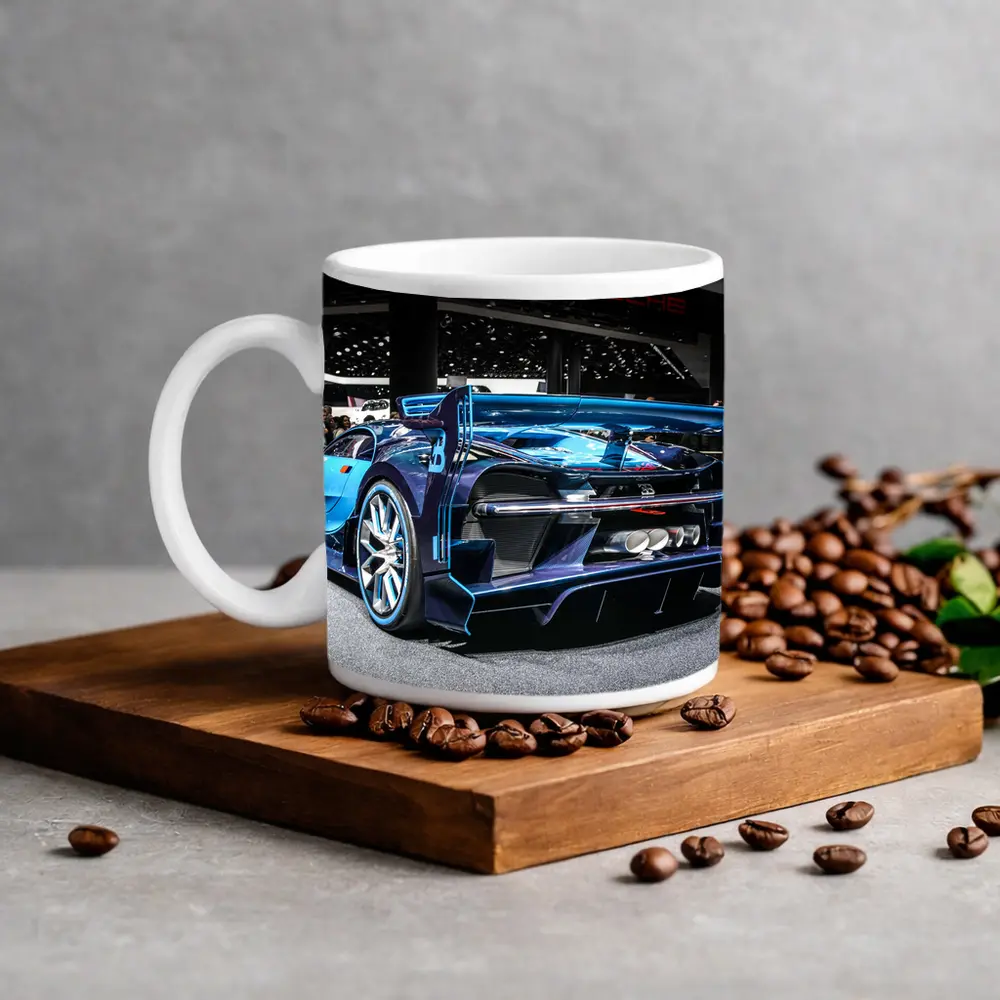 Bugatti Vision Gran Turismo Blue Auto Show – Mugs