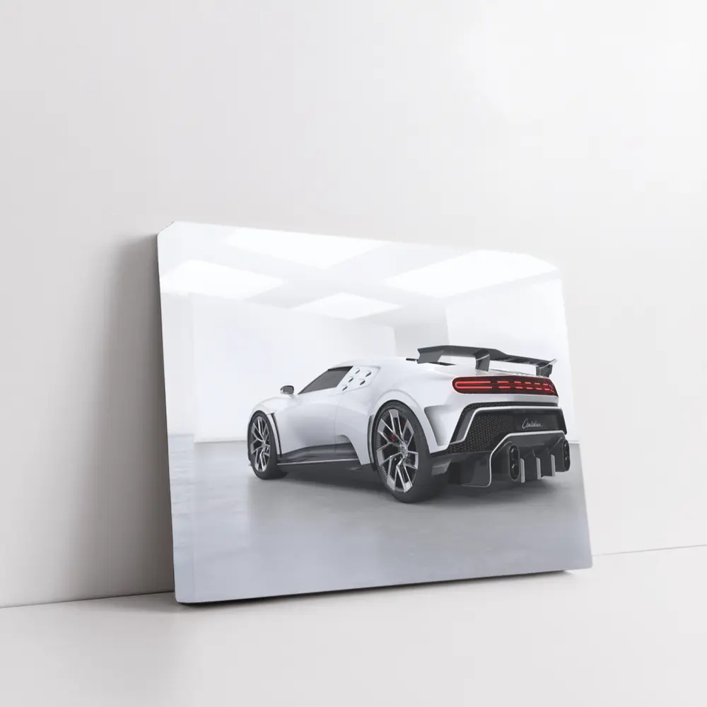 Bugatti Centodieci White Hypercar Studio Shot – Wall Art