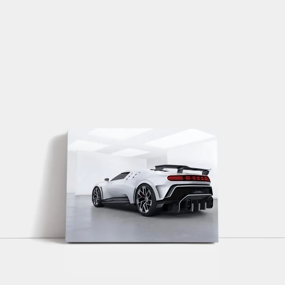 Bugatti Centodieci White Hypercar Studio Shot – Wall Art