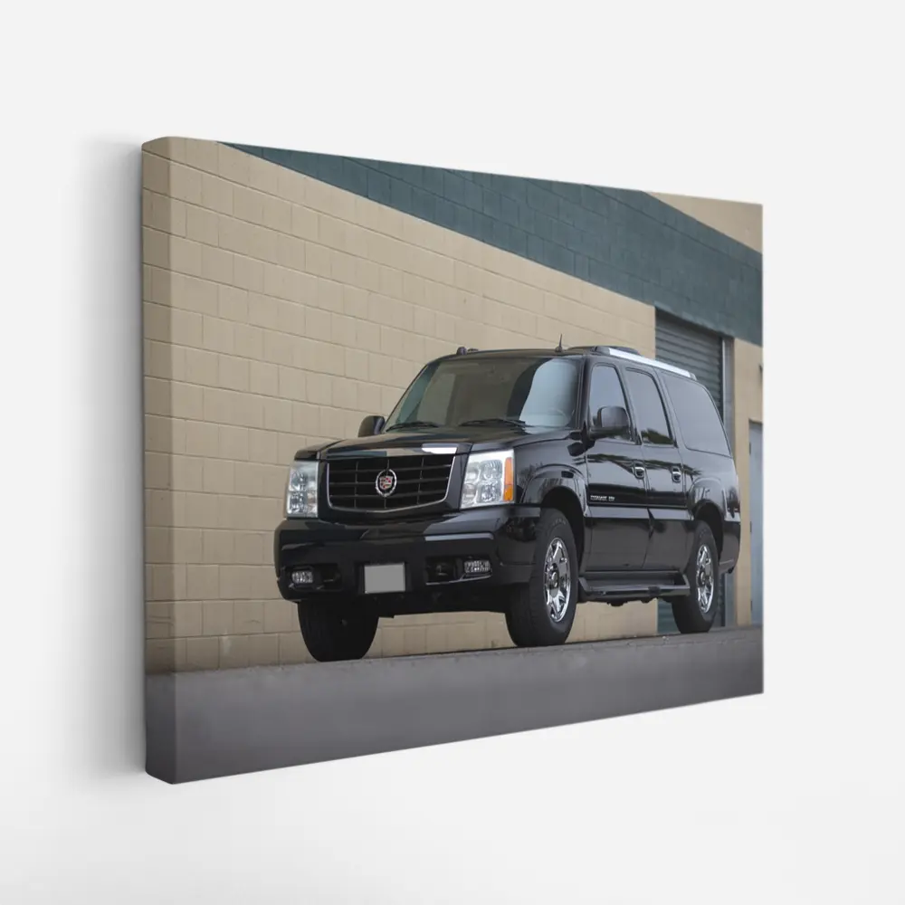 Cadillac Escalade Black SUV Industrial Background – Wall Art