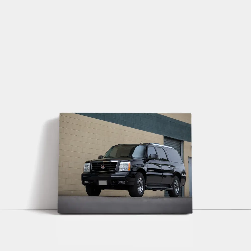 Cadillac Escalade Black SUV Industrial Background – Wall Art