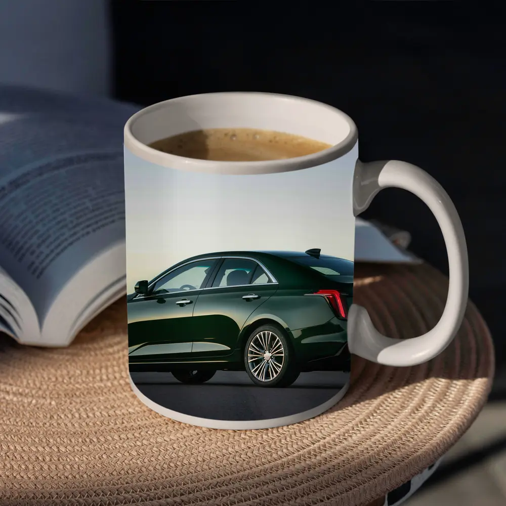 Cadillac CT4 Green Sedan Dusk Setting – Mugs