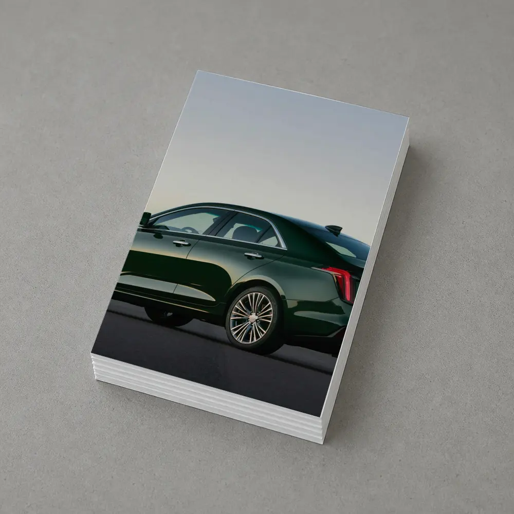 Cadillac CT4 Green Sedan Dusk Setting – Postcards