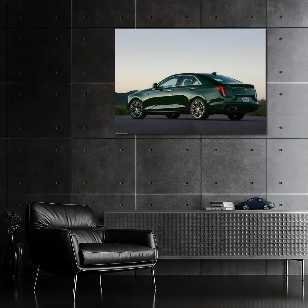 Cadillac CT4 Green Sedan Dusk Setting – Wall Art
