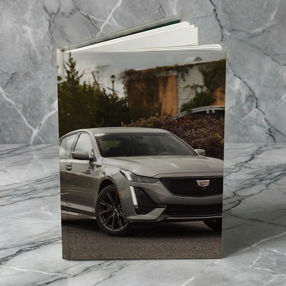 Cadillac CT5 Gray Sport Sedan Parked Outside – Notebooks