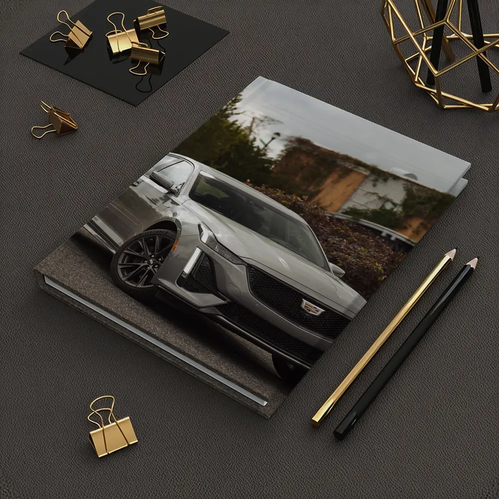 Cadillac CT5 Gray Sport Sedan Parked Outside – Notebooks
