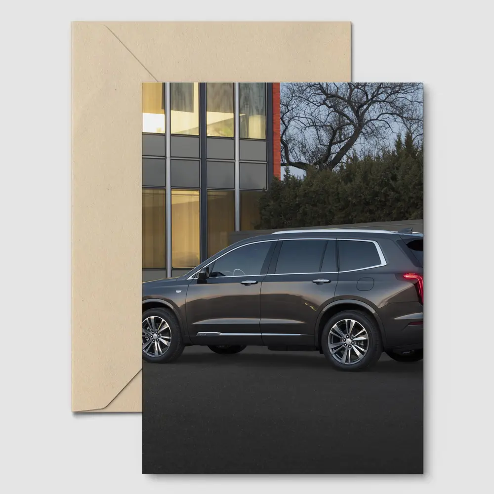Cadillac XT6 Dark Gray SUV Urban Setting – Postcards