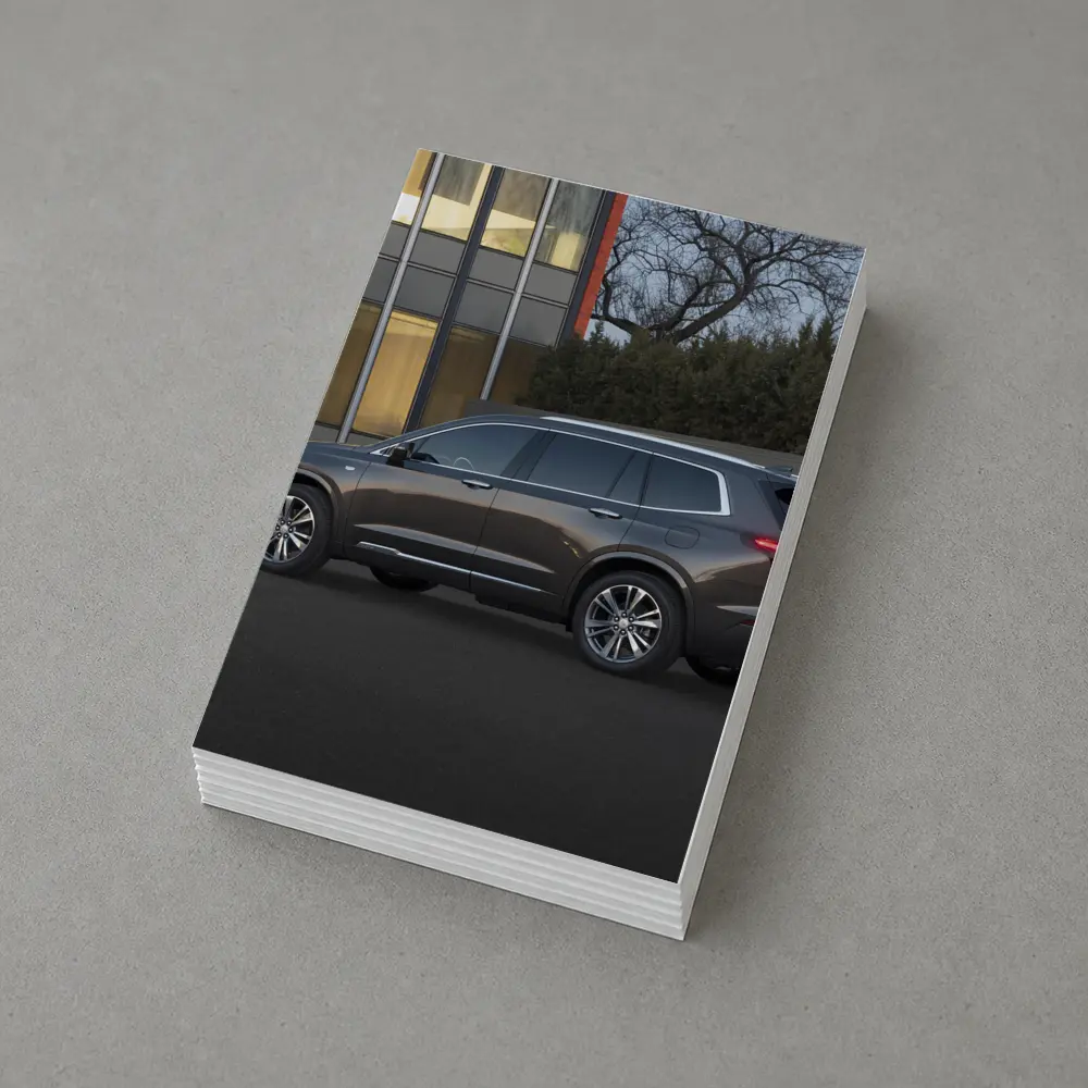 Cadillac XT6 Dark Gray SUV Urban Setting – Postcards