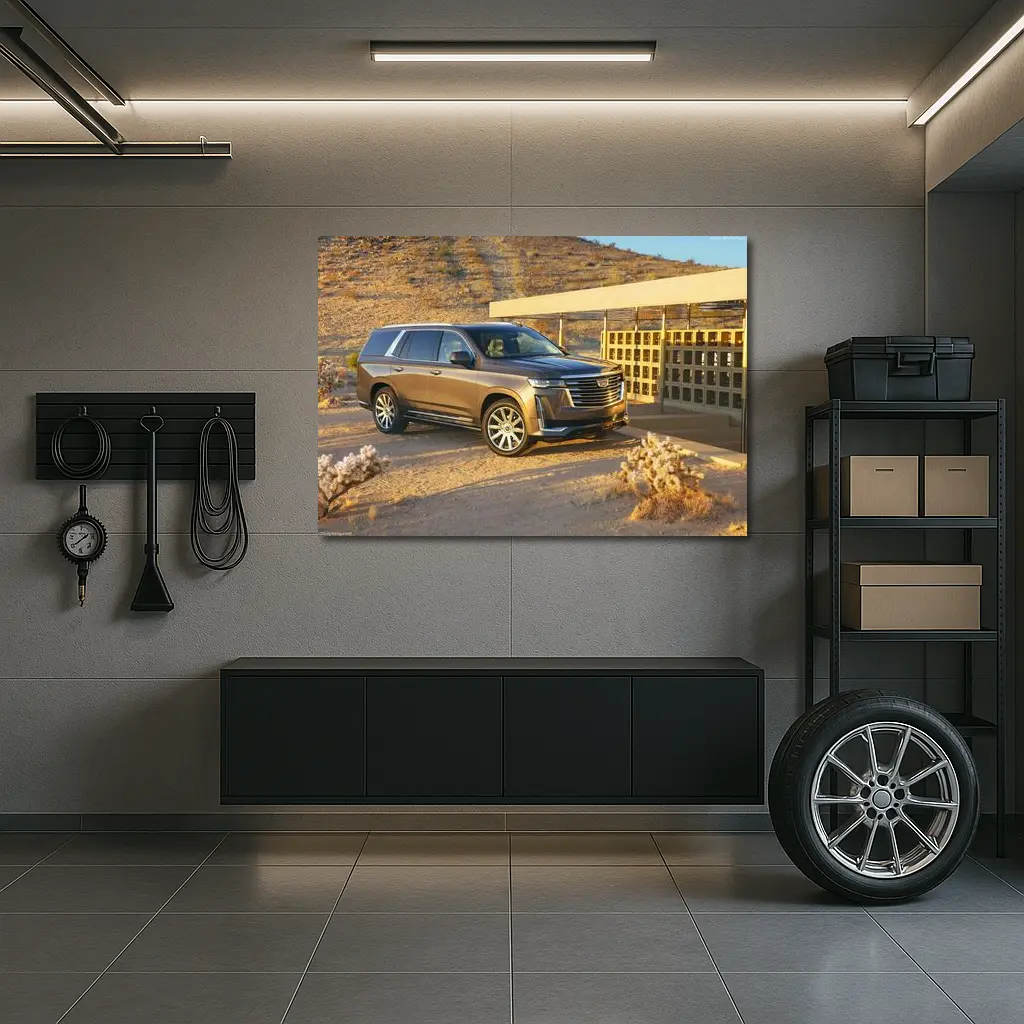 Cadillac Escalade SUV Desert Landscape Setting – Wall Art
