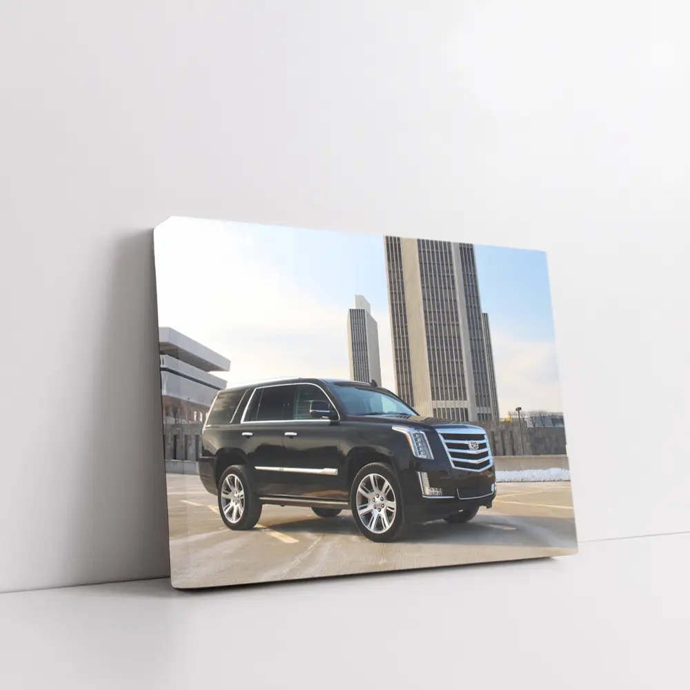 Cadillac Escalade Black SUV City Buildings – Wall Art