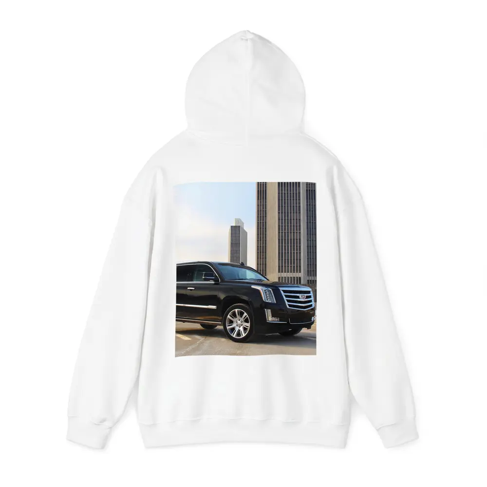Cadillac Escalade Black SUV City Buildings – Hoodies