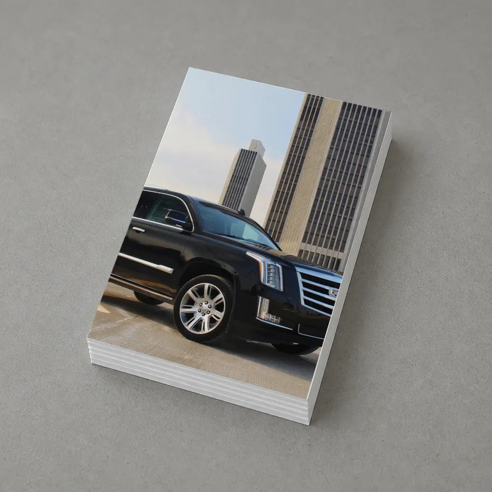 Cadillac Escalade Black SUV City Buildings – Postcards