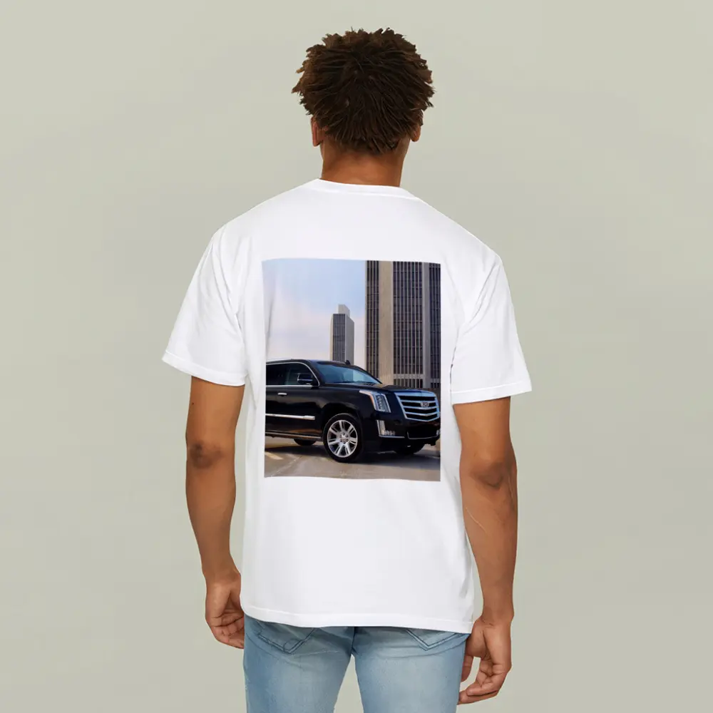 Cadillac Escalade Black SUV City Buildings – T-Shirts