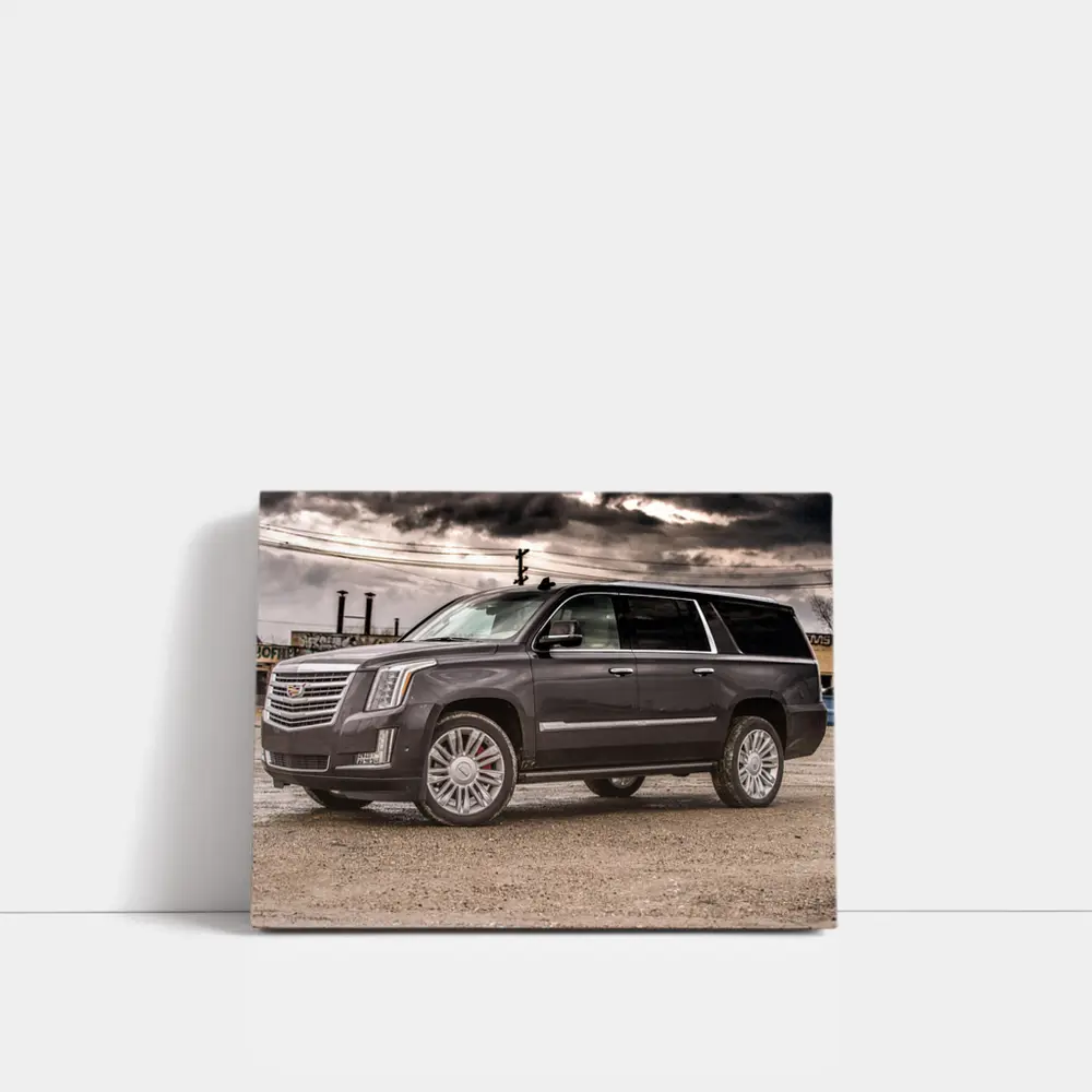 Cadillac Escalade Dark Stormy Urban Street – Wall Art