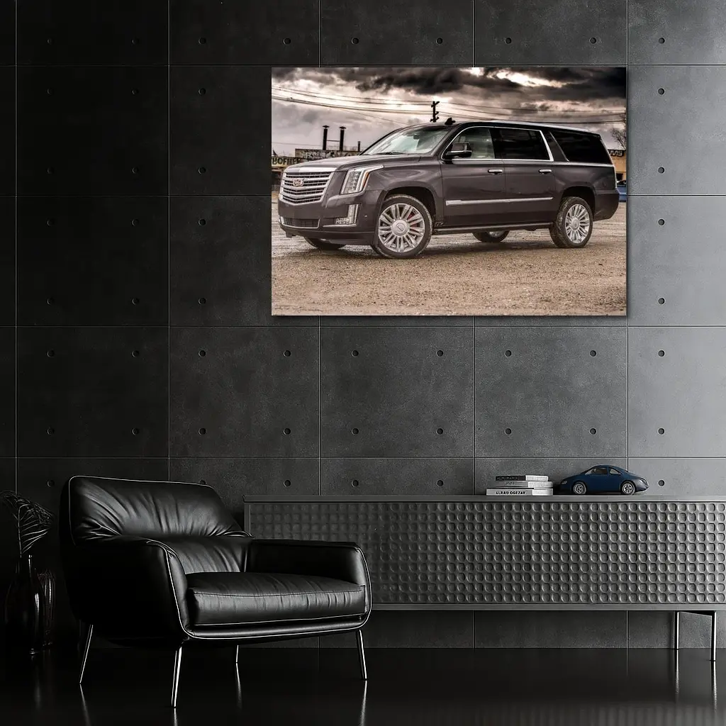 Cadillac Escalade Dark Stormy Urban Street – Wall Art
