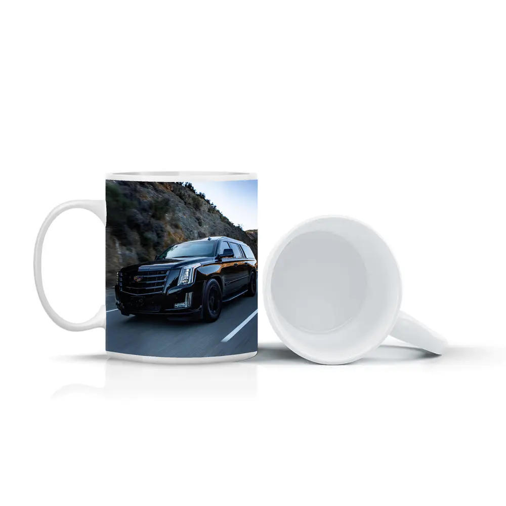 Cadillac Escalade Black SUV Mountain Road – Mugs