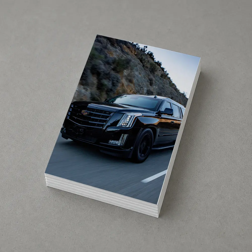 Cadillac Escalade Black SUV Mountain Road – Postcards