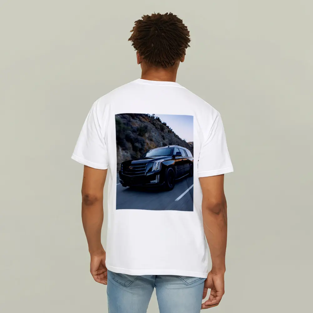 Cadillac Escalade Black SUV Mountain Road – T-Shirts