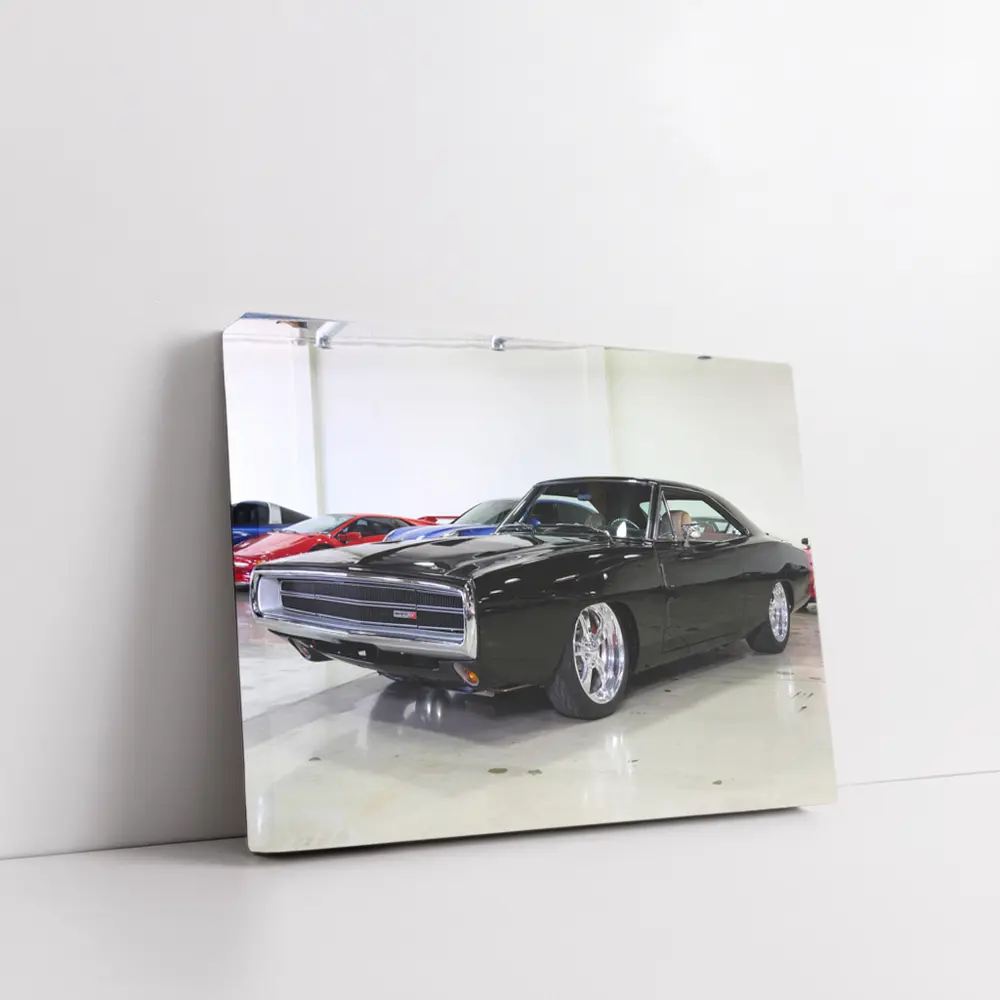 1970 Dodge Charger Black Custom Car Garage – Wall Art