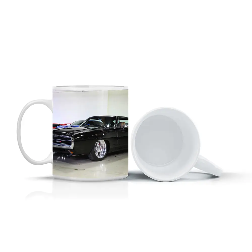 1970 Dodge Charger Black Custom Car Garage – Mugs