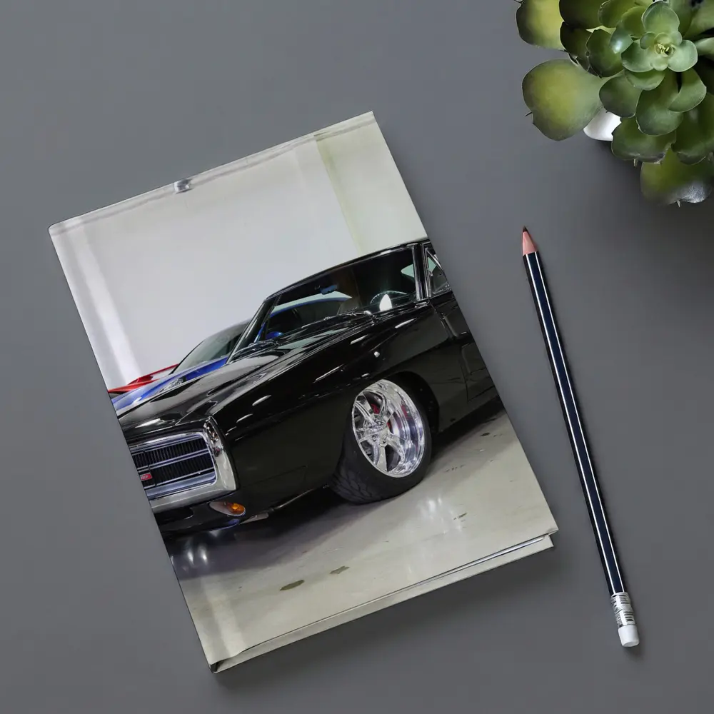 1970 Dodge Charger Black Custom Car Garage – Notebooks