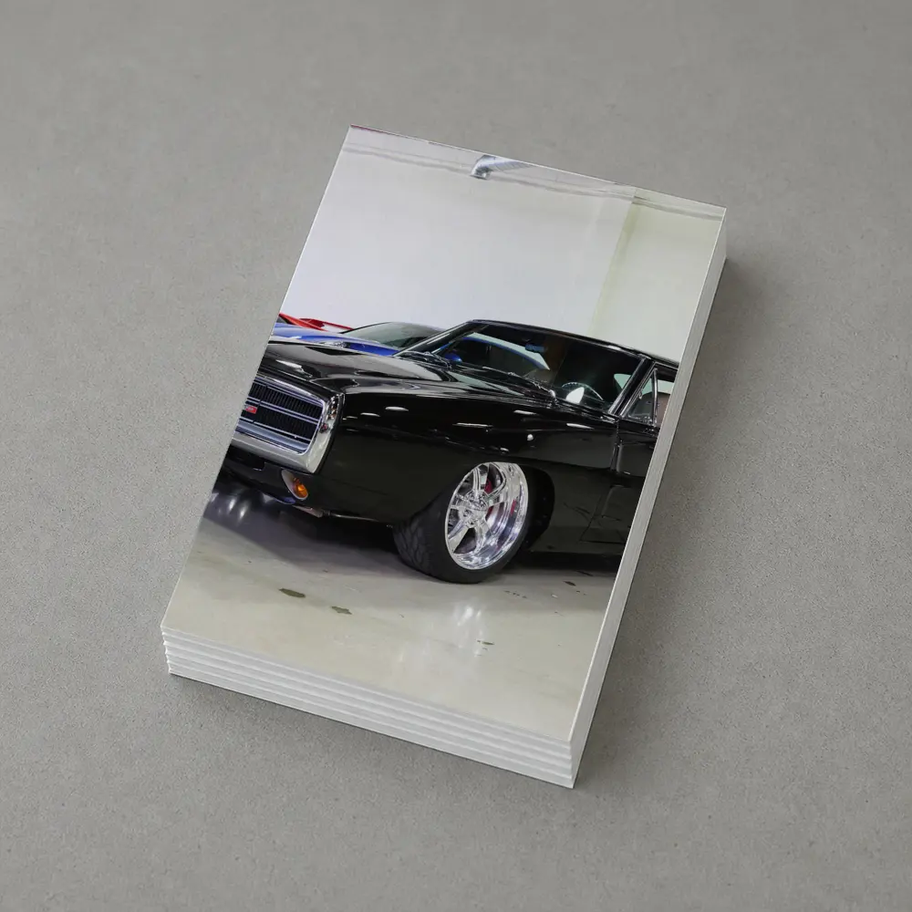 1970 Dodge Charger Black Custom Car Garage – Postcards