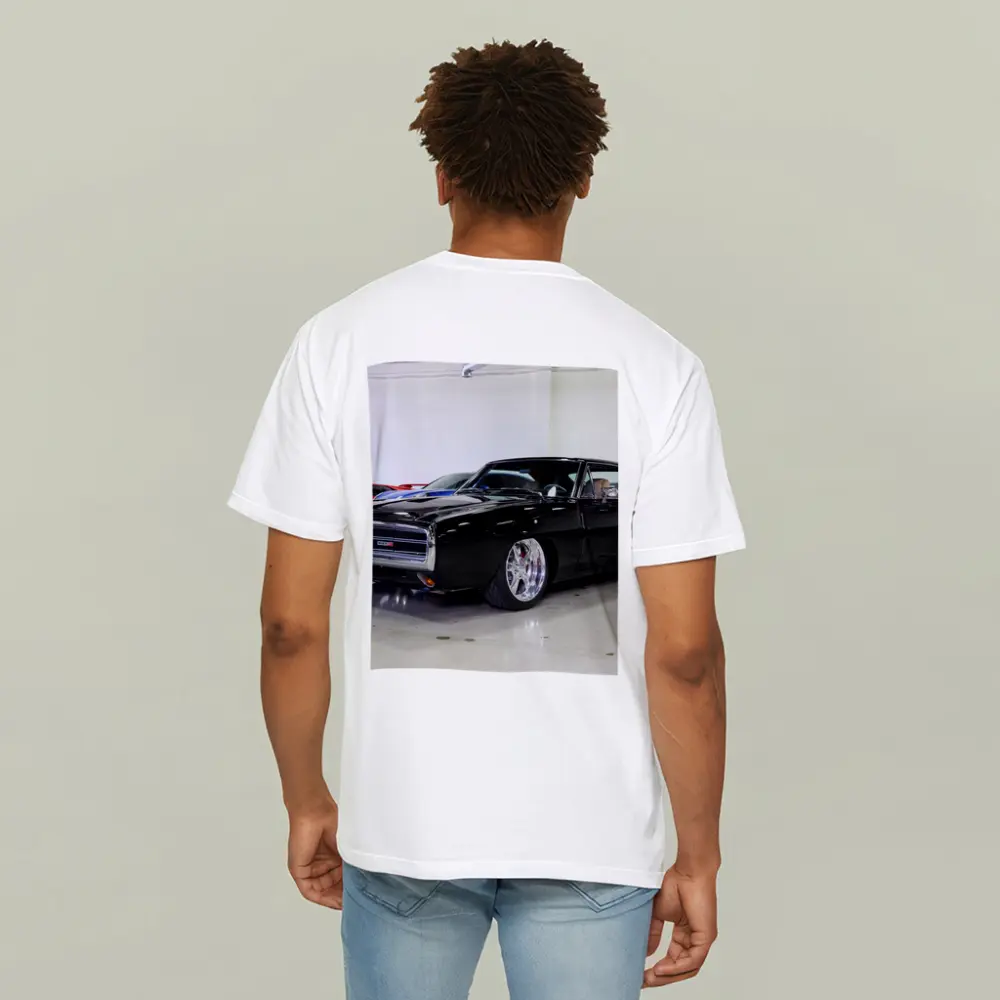 1970 Dodge Charger Black Custom Car Garage – T-Shirts