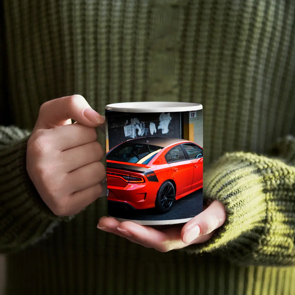 Dodge Charger Daytona Orange Urban Alley – Mugs