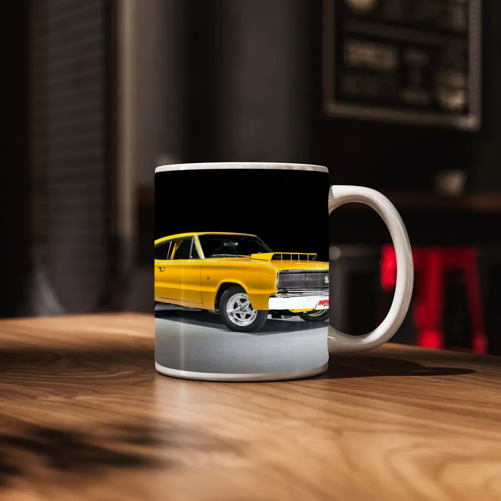 Dodge Charger Classic Yellow Muscle Car Studio – Mugs