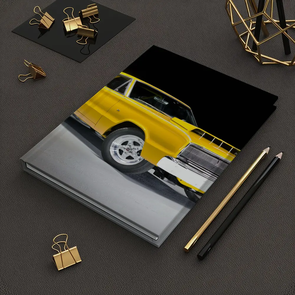 Dodge Charger Classic Yellow Muscle Car Studio – Notebooks