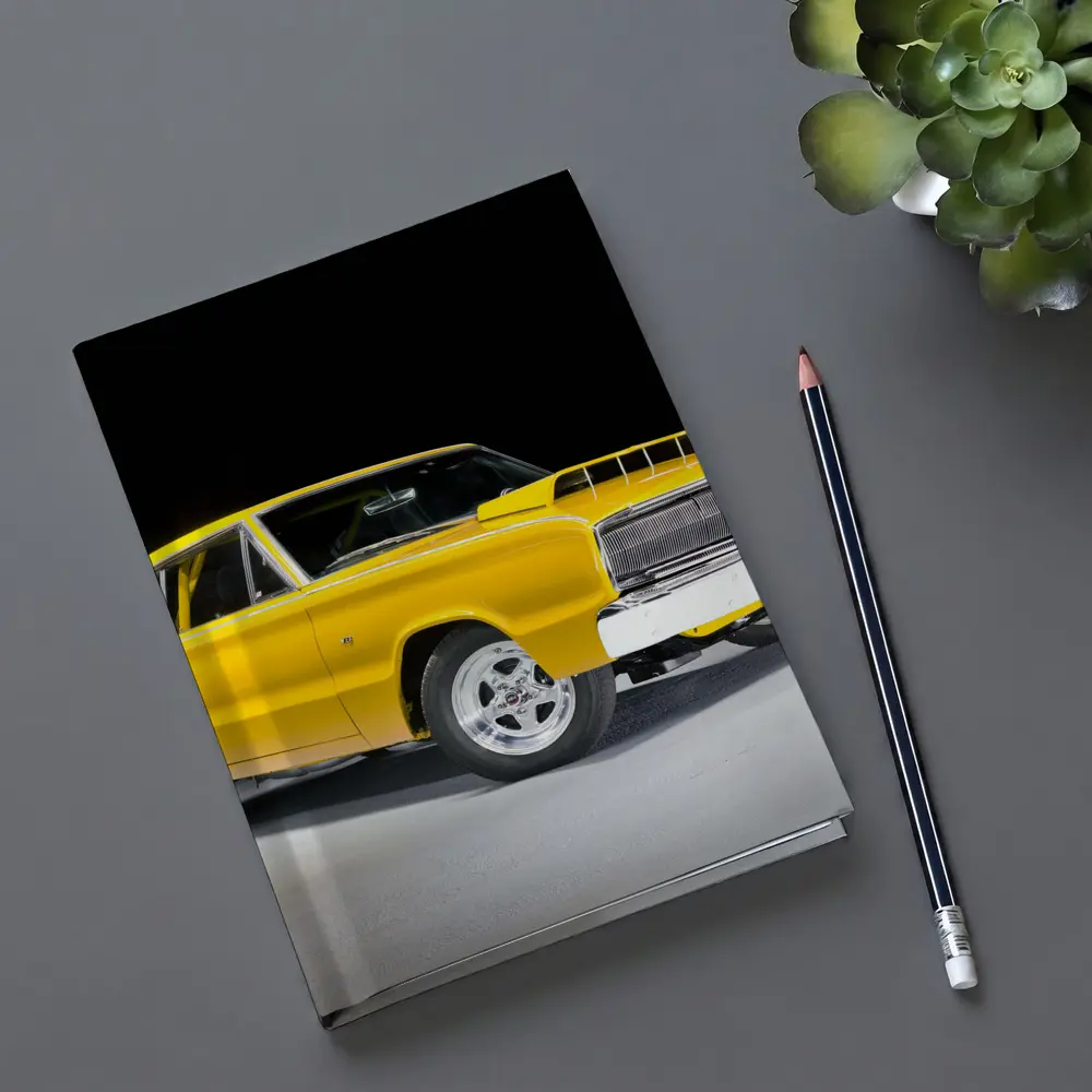 Dodge Charger Classic Yellow Muscle Car Studio – Notebooks