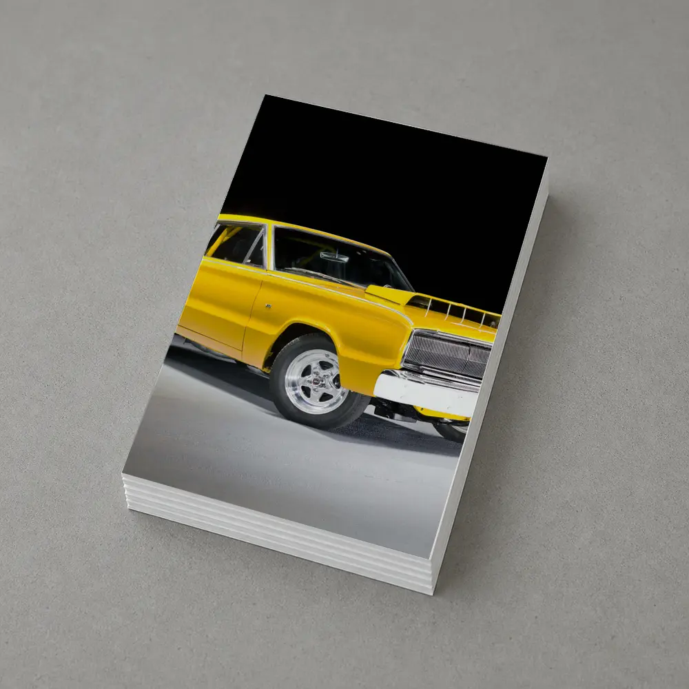 Dodge Charger Classic Yellow Muscle Car Studio – Postcards