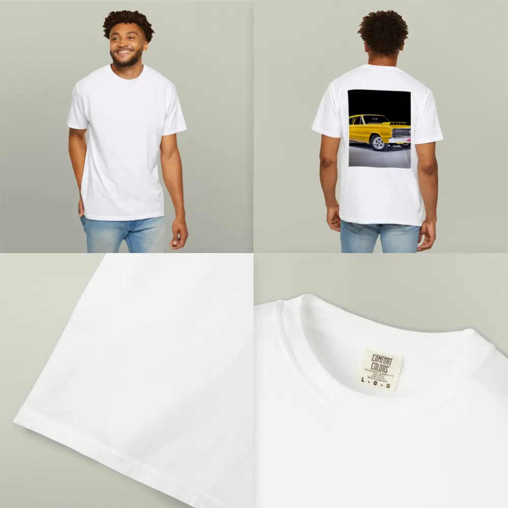 Dodge Charger Classic Yellow Muscle Car Studio – T-Shirts