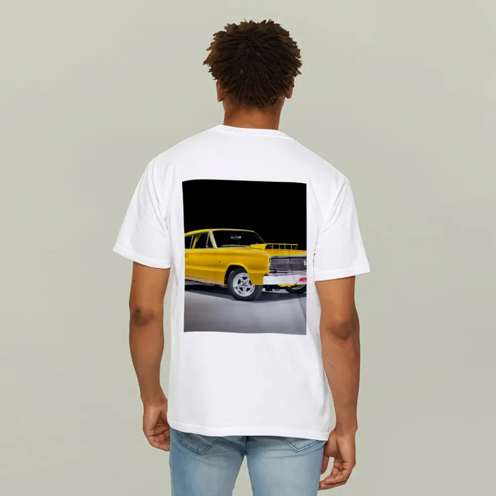 Dodge Charger Classic Yellow Muscle Car Studio – T-Shirts