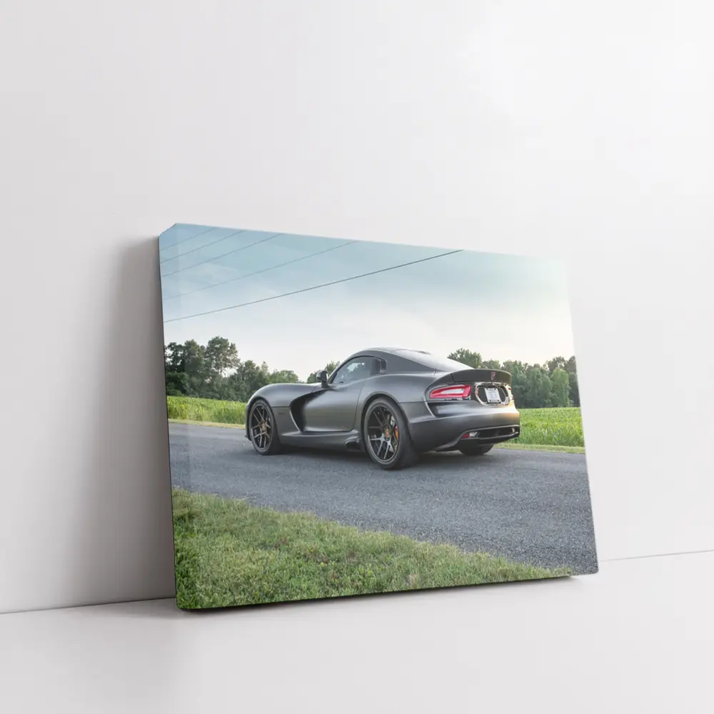 Dodge Viper GTS Matte Gray Country Road – Wall Art