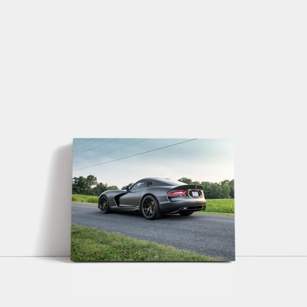 Dodge Viper GTS Matte Gray Country Road – Wall Art