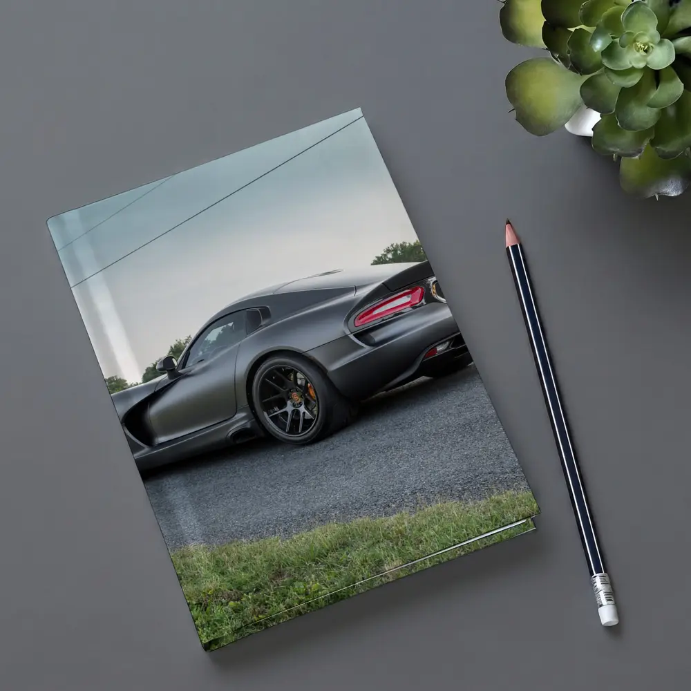 Dodge Viper GTS Matte Gray Country Road – Notebooks