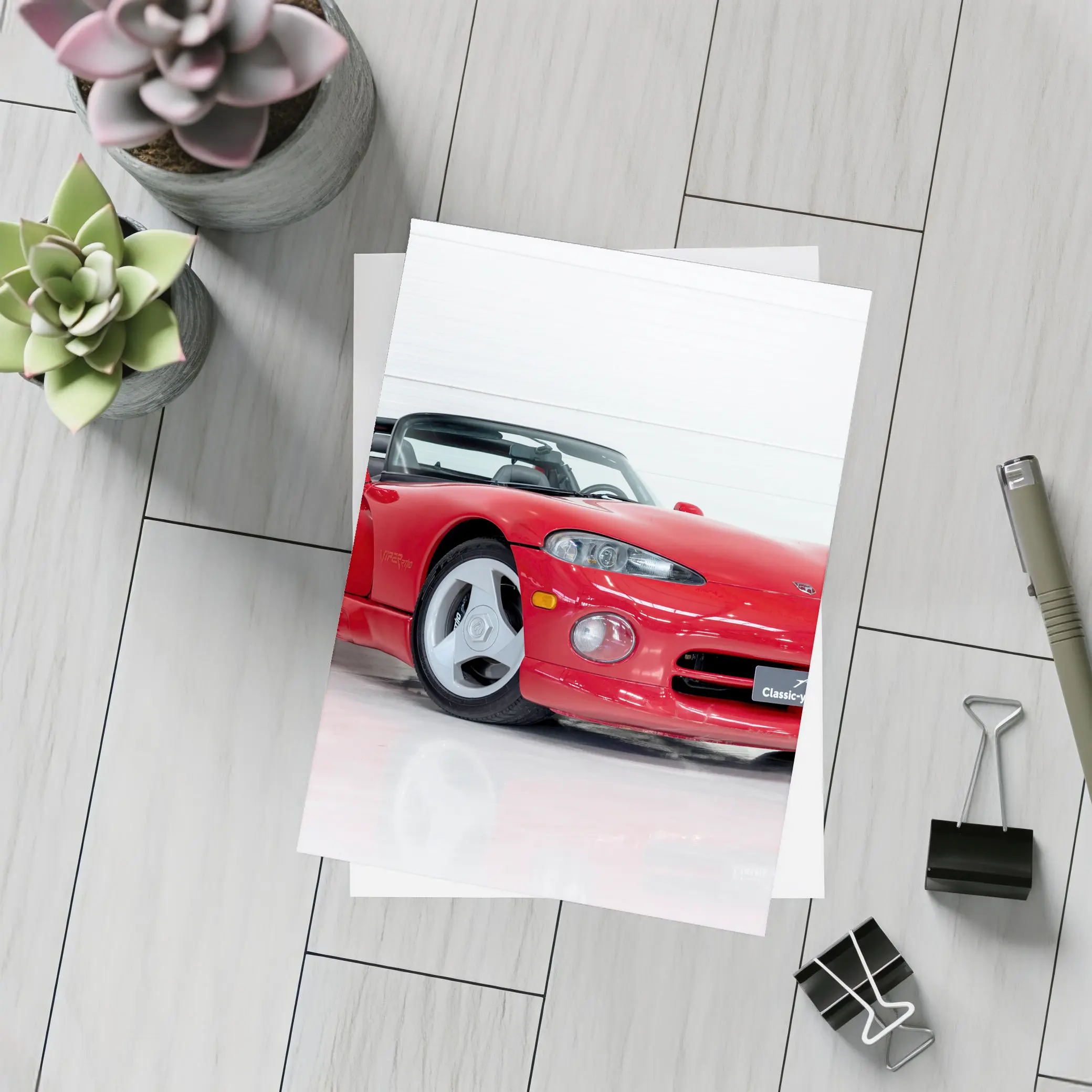 Dodge Viper RT10 Roadster Red Studio – Postcards