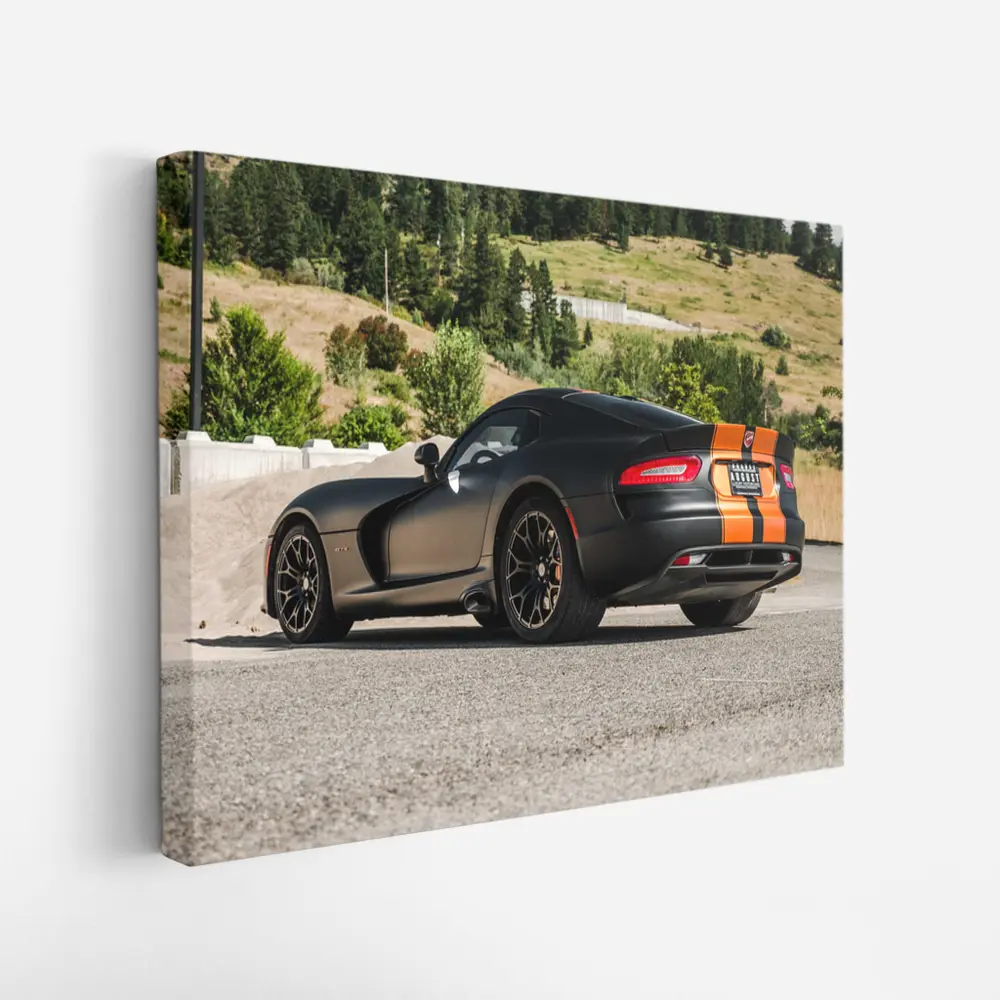 Dodge SRT Viper GTS Matte Black Road – Wall Art