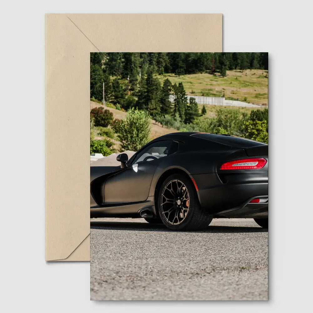 Dodge SRT Viper GTS Matte Black Road – Postcards