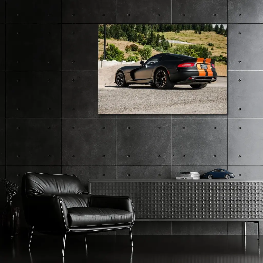 Dodge SRT Viper GTS Matte Black Road – Wall Art