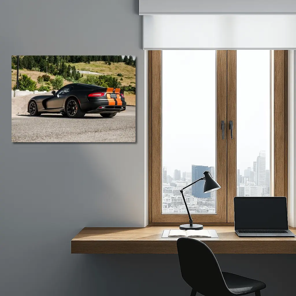 Dodge SRT Viper GTS Matte Black Road – Wall Art