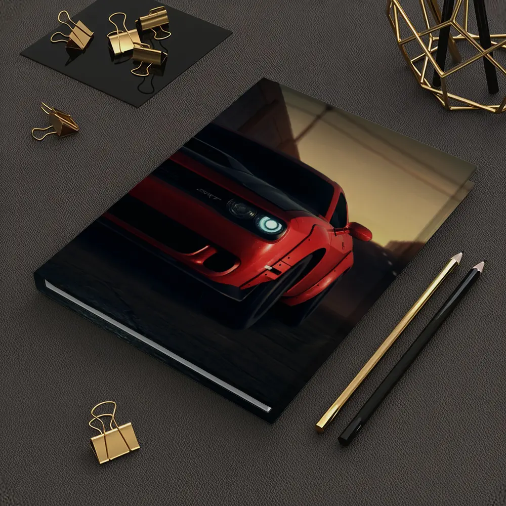 Dodge Challenger SRT Red Street Sunset – Notebooks